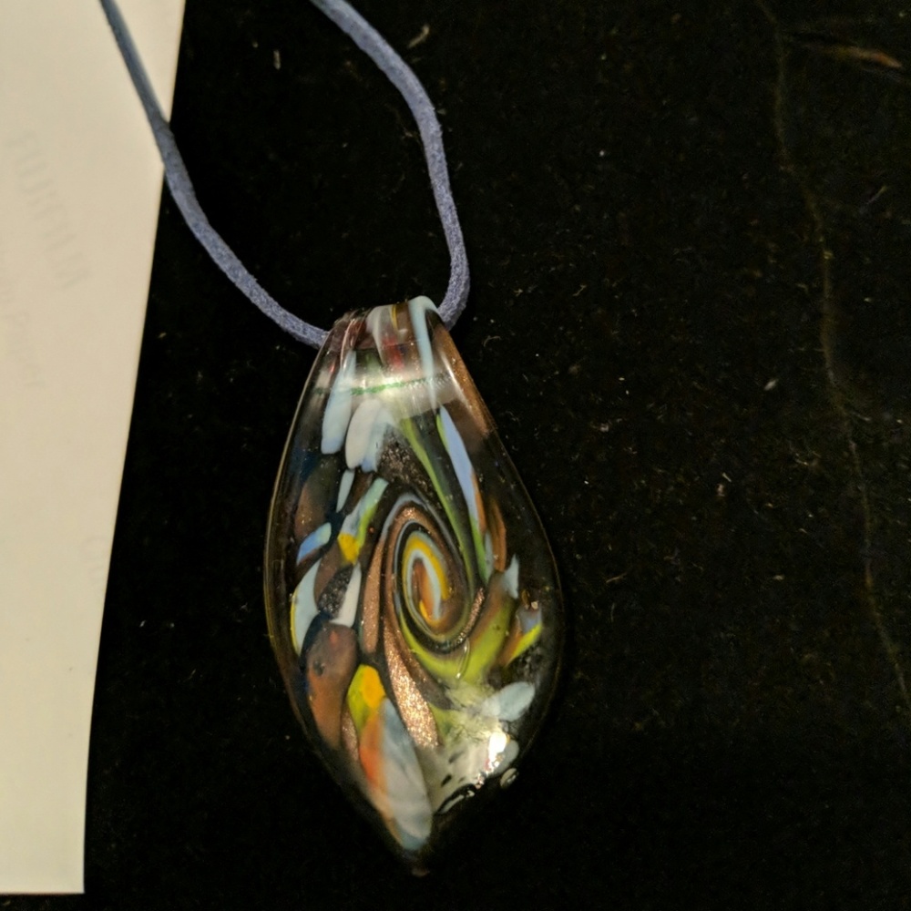 Glass diacrome necklace